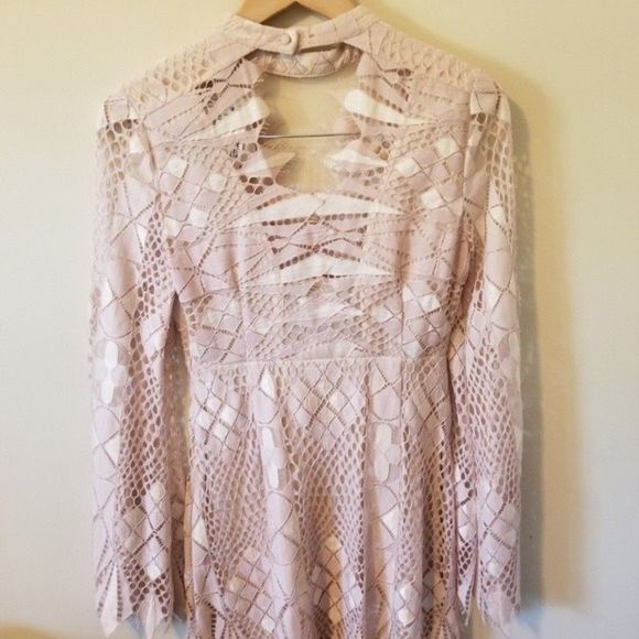 Free People Deco Lace Mini Dress | Ivory Combo - Picture 6 of 12